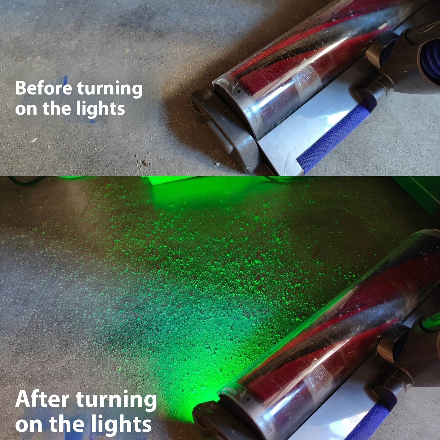 Vacuum Cleaner Sweeping Laser Light