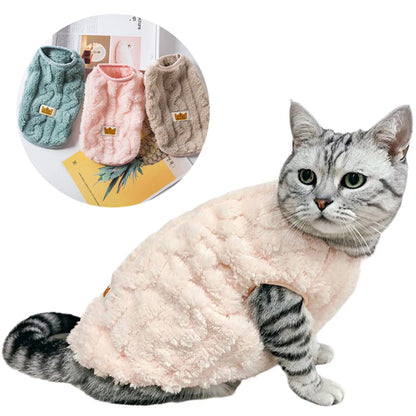 Soft Cozy Cat Clothes Autumn Winter